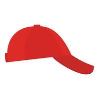 gorra de béisbol en el icono lateral, estilo plano. vector