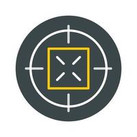 Hunting gun aim icon, flat style vector