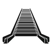 icono de escalera mecánica, estilo simple vector