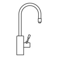 Water tap purification icon, outline style vector