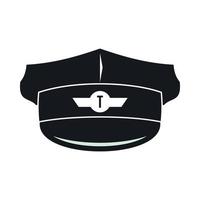 Cap taxi driver icon, simple style vector