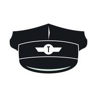 Cap taxi driver icon, simple style vector