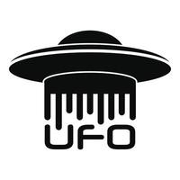 Ufo logo, simple style vector