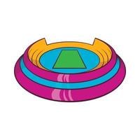 Round sports stadium icon, cartoon style vector