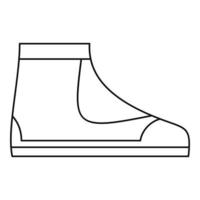 icono de bota de buceo, estilo de esquema vector