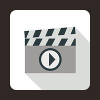 Clapboard icon in flat style vector