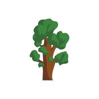 icono de árbol, estilo de dibujos animados vector