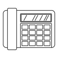 Fax telephone icon, outline style vector