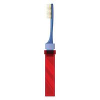 Two part toothbrush icon, cartoon style vector