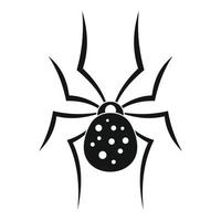 Spider icon, simple style vector