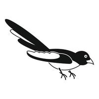 Australian magpie icon, simple style vector