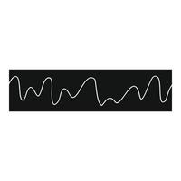 icono sónico del ecualizador, estilo negro simple vector