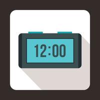 icono de reloj, estilo plano vector