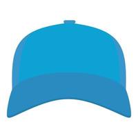 gorra de béisbol en el icono frontal, estilo plano. vector