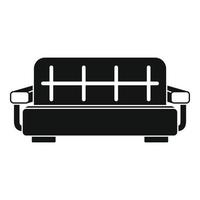 Stripped sofa icon, simple style vector