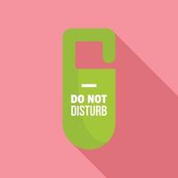 Dont disturb tag icon, flat style vector