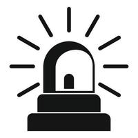 Siren icon, simple style vector