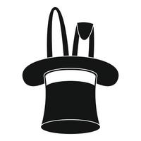 Hat with rabbit icon, simple style. vector