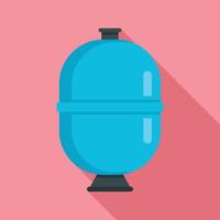 icono de piscina de bomba de filtro de arena, estilo plano vector