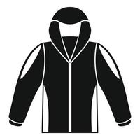 icono de chaqueta de campamento, estilo simple vector