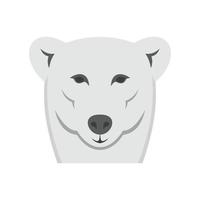 Female polar bear icon, flat style vector