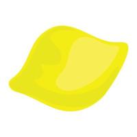 icono de limón amarillo, estilo de dibujos animados vector