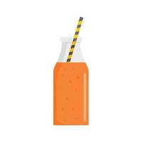 Mango smoothie icon, flat style vector