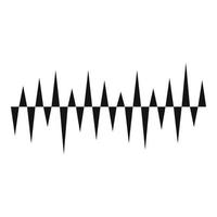 Equalizer pulse icon, simple black style vector