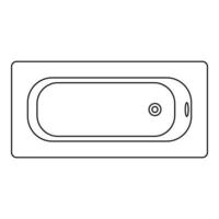 Air view bathtube icon, outline style vector