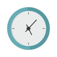 Clock minimal icon, flat style vector