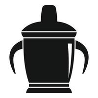 icono de taza para sorber, estilo simple vector