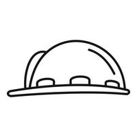 icono de casco de protección de construcción, estilo de contorno vector