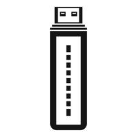 Flash drive icon, simple style vector