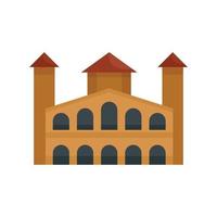 Hystorical building icon, flat style vector