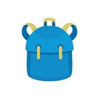 Kid backpack icon, flat style vector