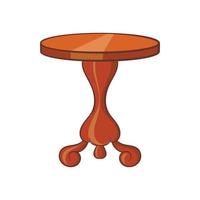 Round table icon, cartoon style vector