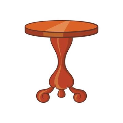 Round table icon, cartoon style