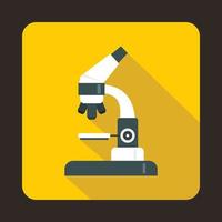 Microscope icon in flat style vector