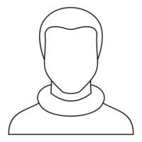 Man avatar icon vector thin line