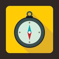 Compass icon in flat style vector