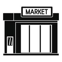 Gas station market icon, simple style vector