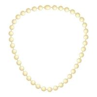 Pearl necklace icon, cartoon style vector