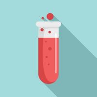 Potion test tube icon, flat style vector