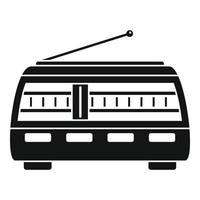 Old retro radio icon, simple style vector