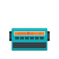 Blue fm radio icon, flat style vector