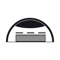 Round barn icon, simple style vector