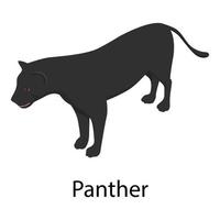 Panther icon, isometric style vector