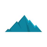 Pointing mountain icon, flat style. vector