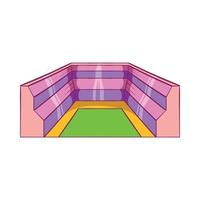 Rectangular stadium icon, cartoon style vector