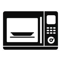 Kitchen microwave icon, simple style vector